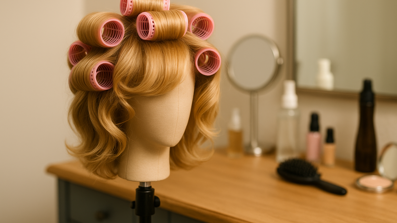 Styling Synthetic Wigs with Low Heat Rollers