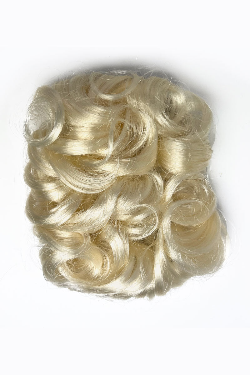 Hair poodle clip-in hairpiece bun vintage style 1950s: Lucille platinum blonde 1001