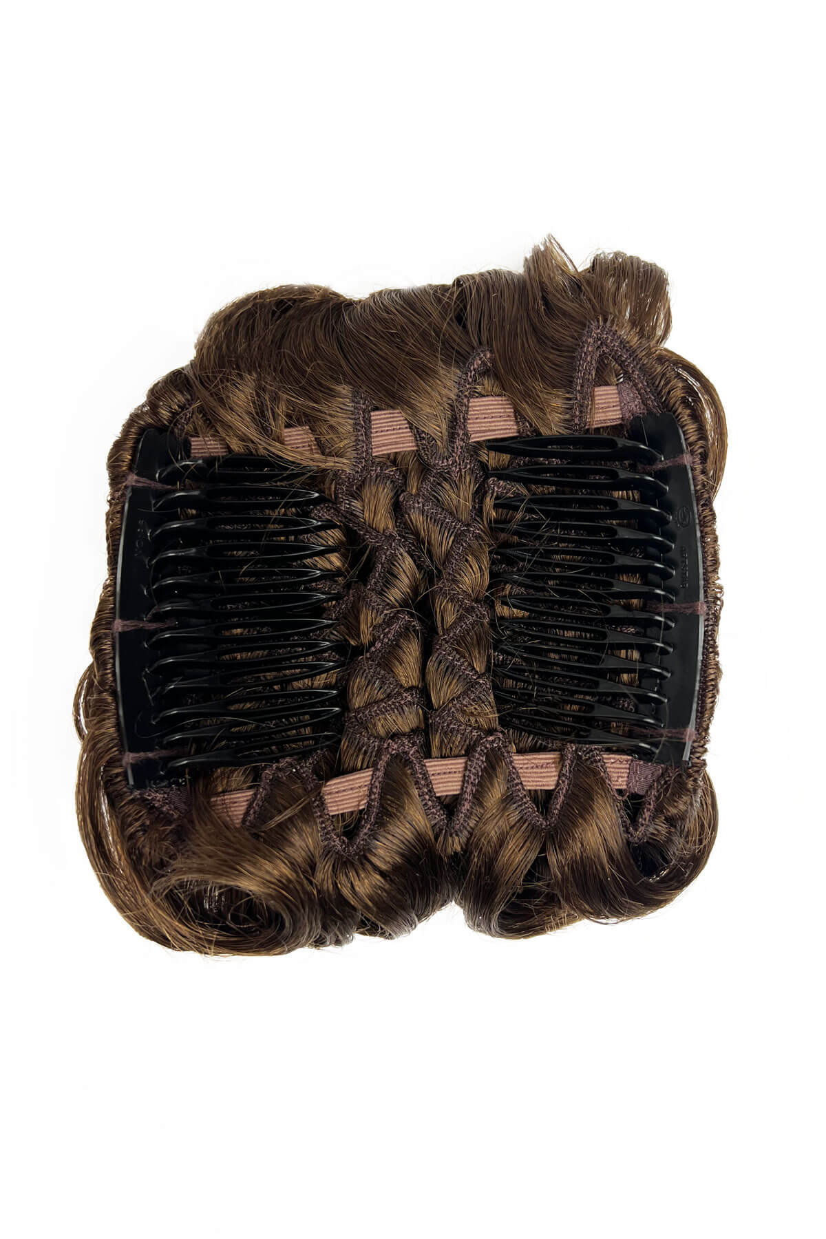 Hair poodle clip-in hairpiece bun vintage style 1950s: Lucille light brown 10