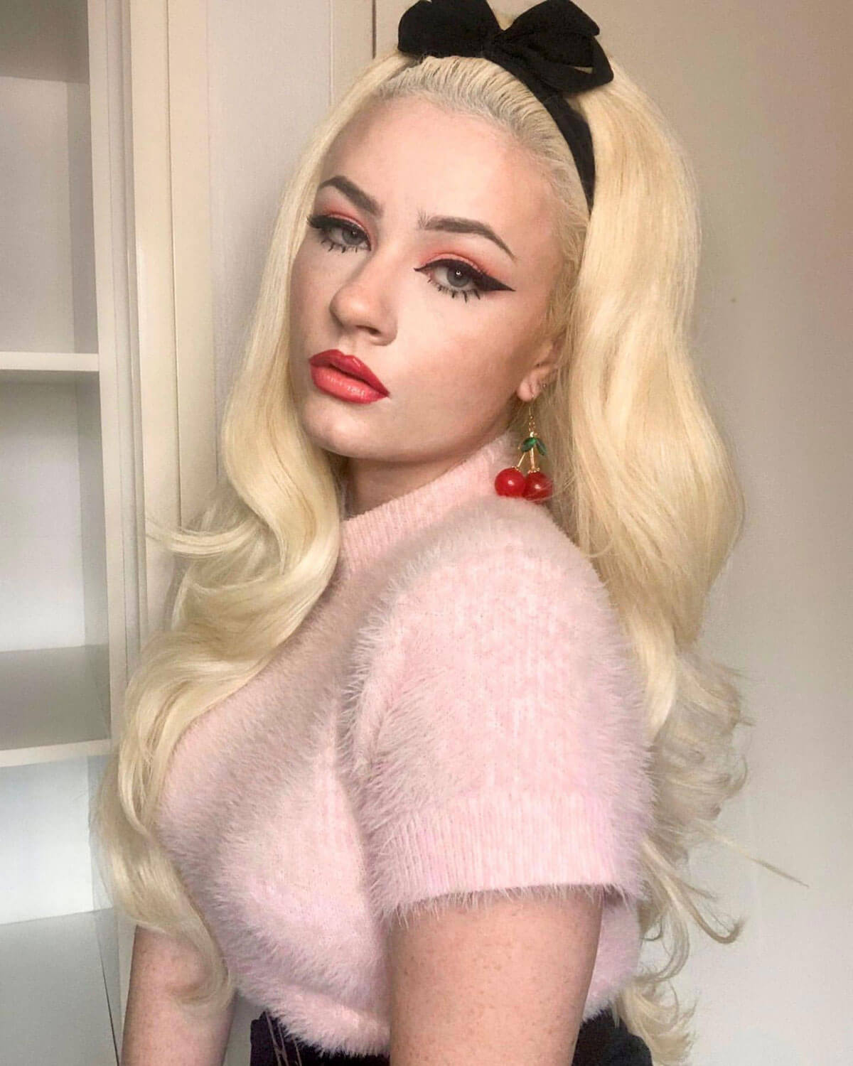 High crown long, wavy half wig and volume ring: Bardot blonde 613