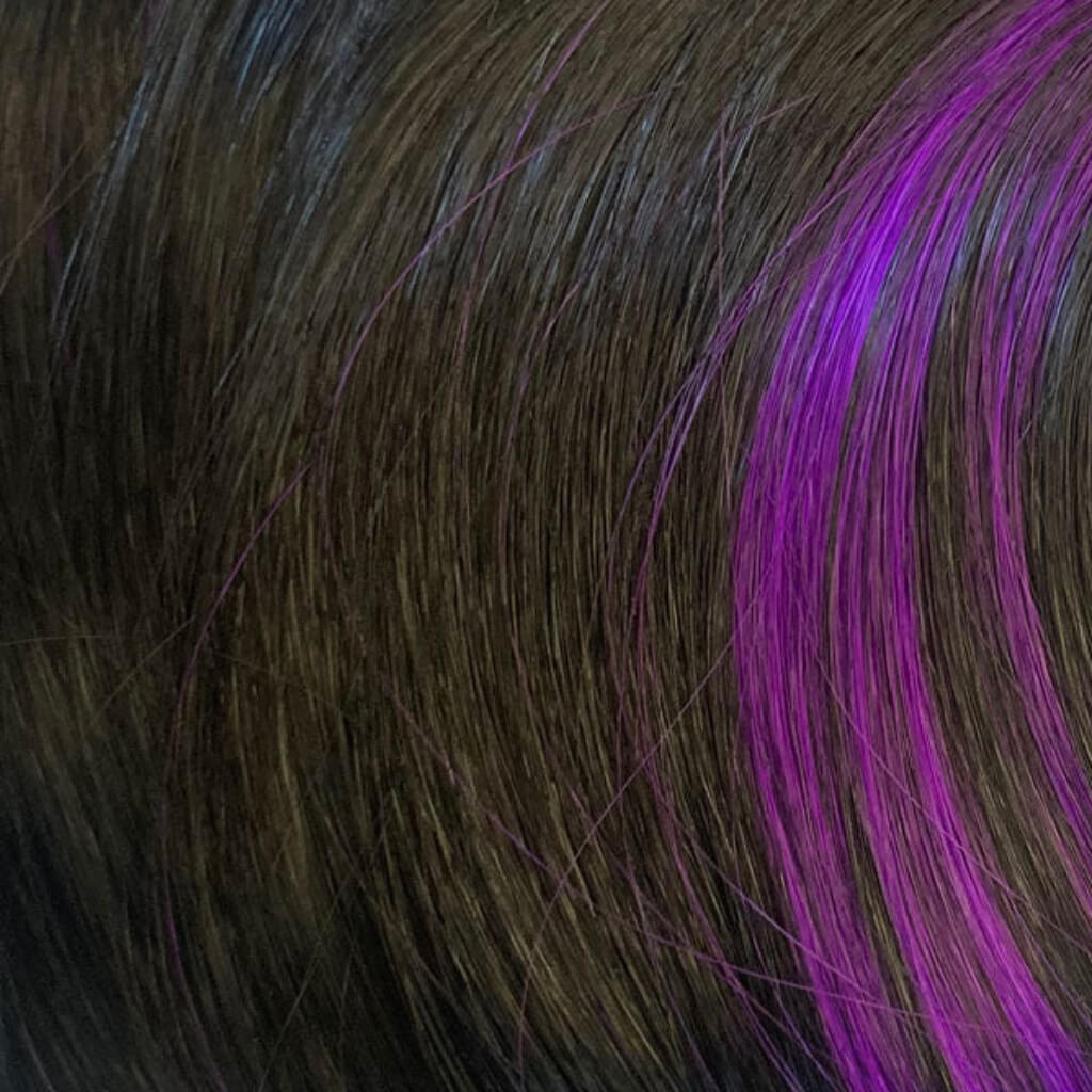 hair colour black and purple swatch