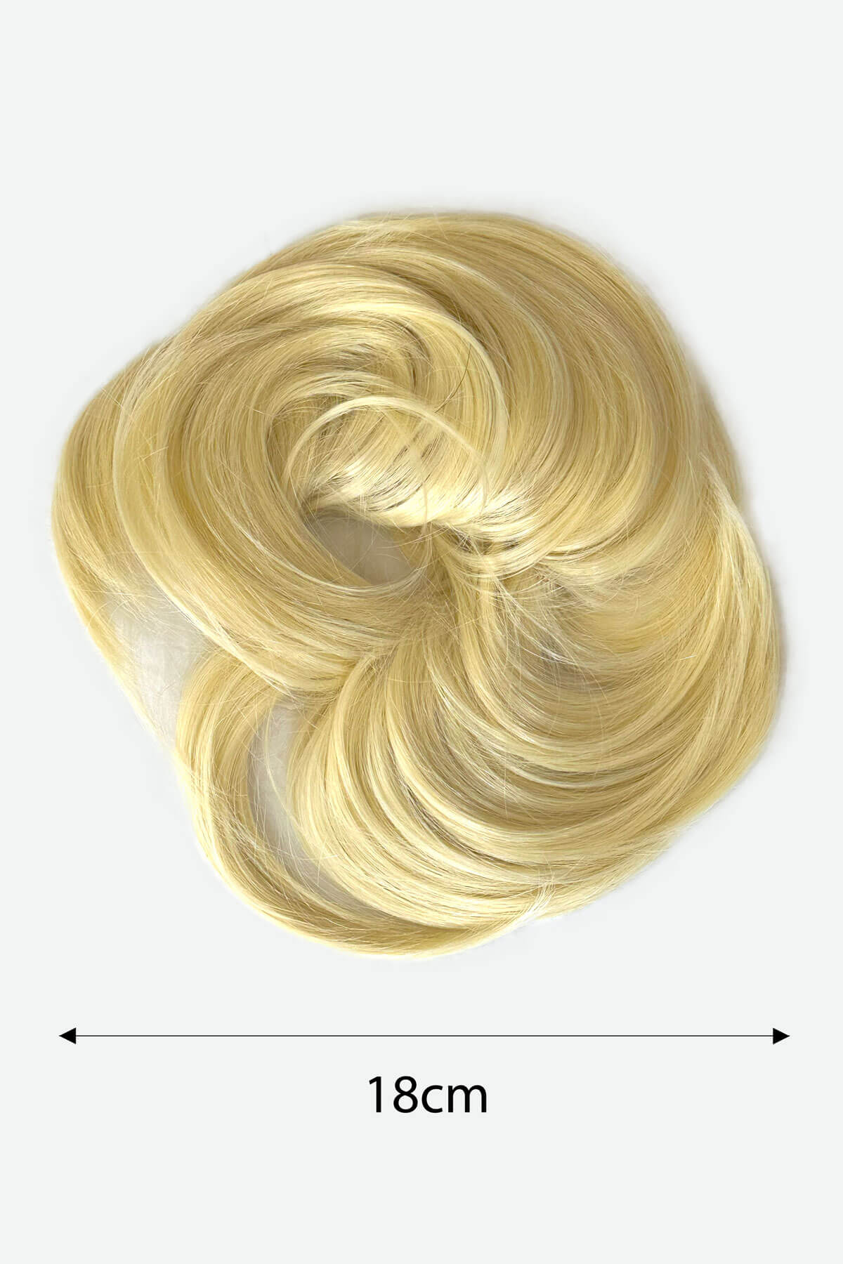 Scrunchie bun hairpiece, easy updo messy bun: Betsy champagne blonde 613