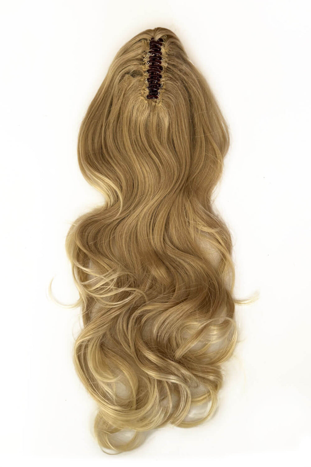 Clip-in ponytail hairpiece extension: Olivia blonde 613T24