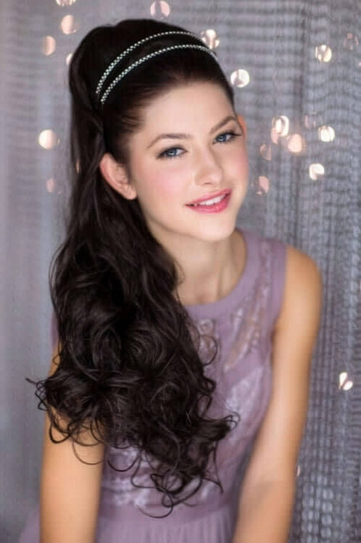 Extension clip on long ponytail hairpiece, curly: Sara black 1B
