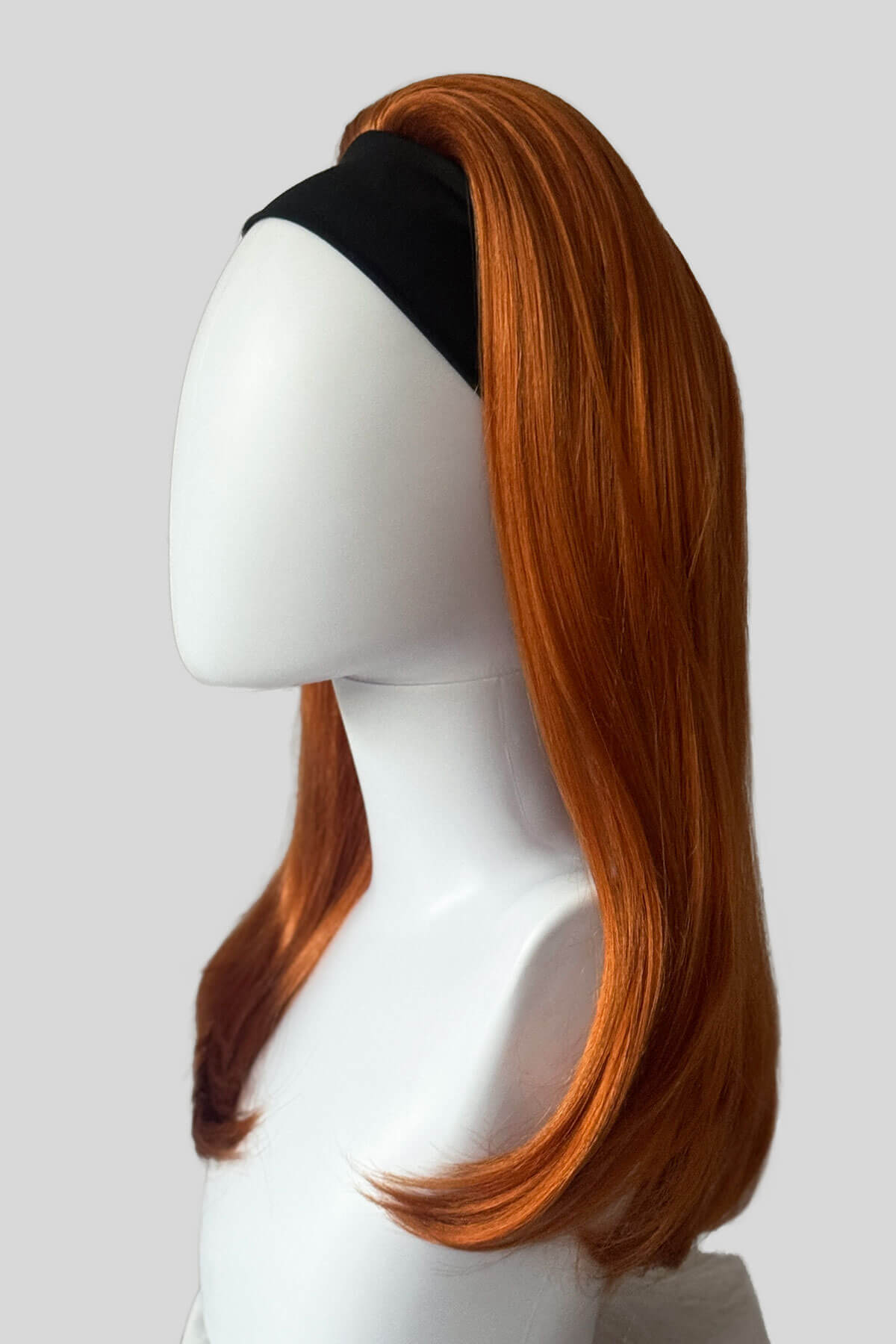 Headband half wig hairpiece, long and straight: Isla ginger