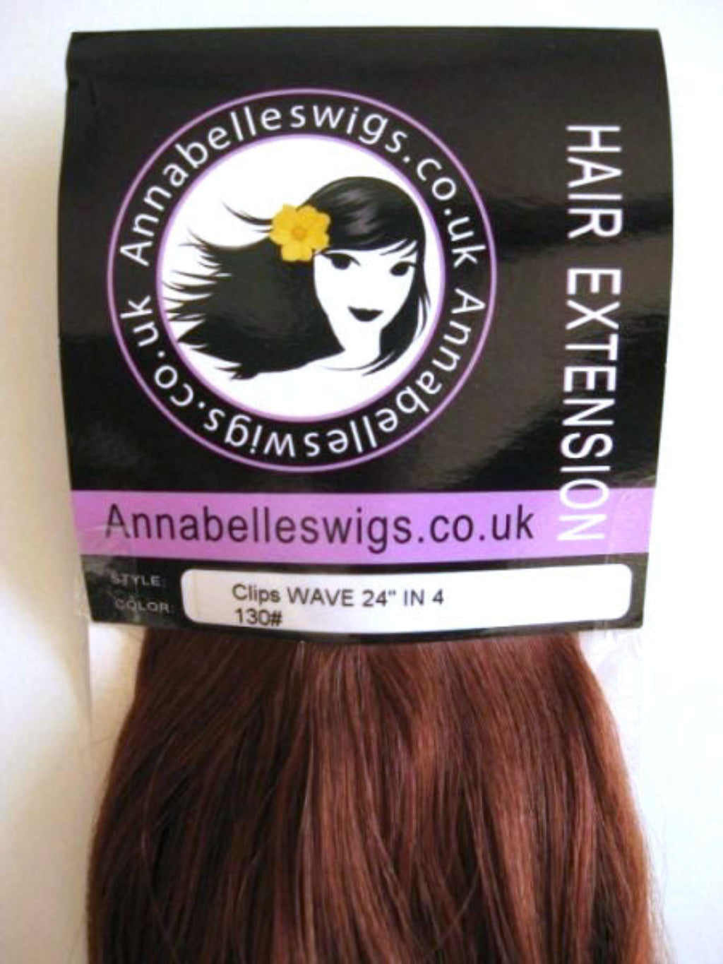 Clip-in hair extensions, 6 piece, full head, 150g copper 130