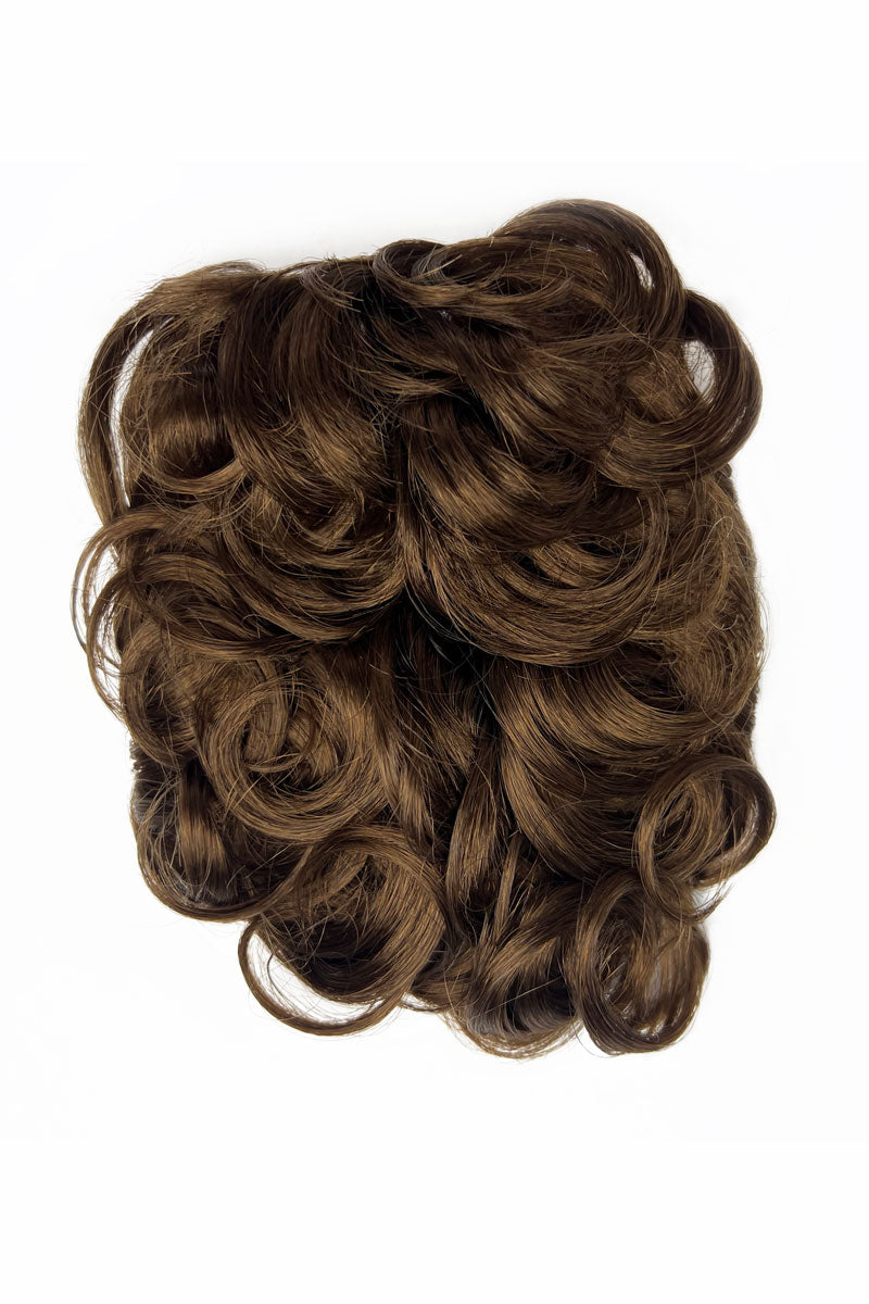 Hair poodle clip-in hairpiece bun vintage style 1950s: Lucille light brown 10