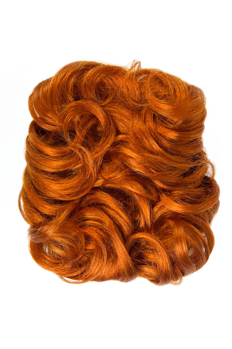 Hair poodle clip-in hairpiece bun vintage style 1950s: Lucille ginger