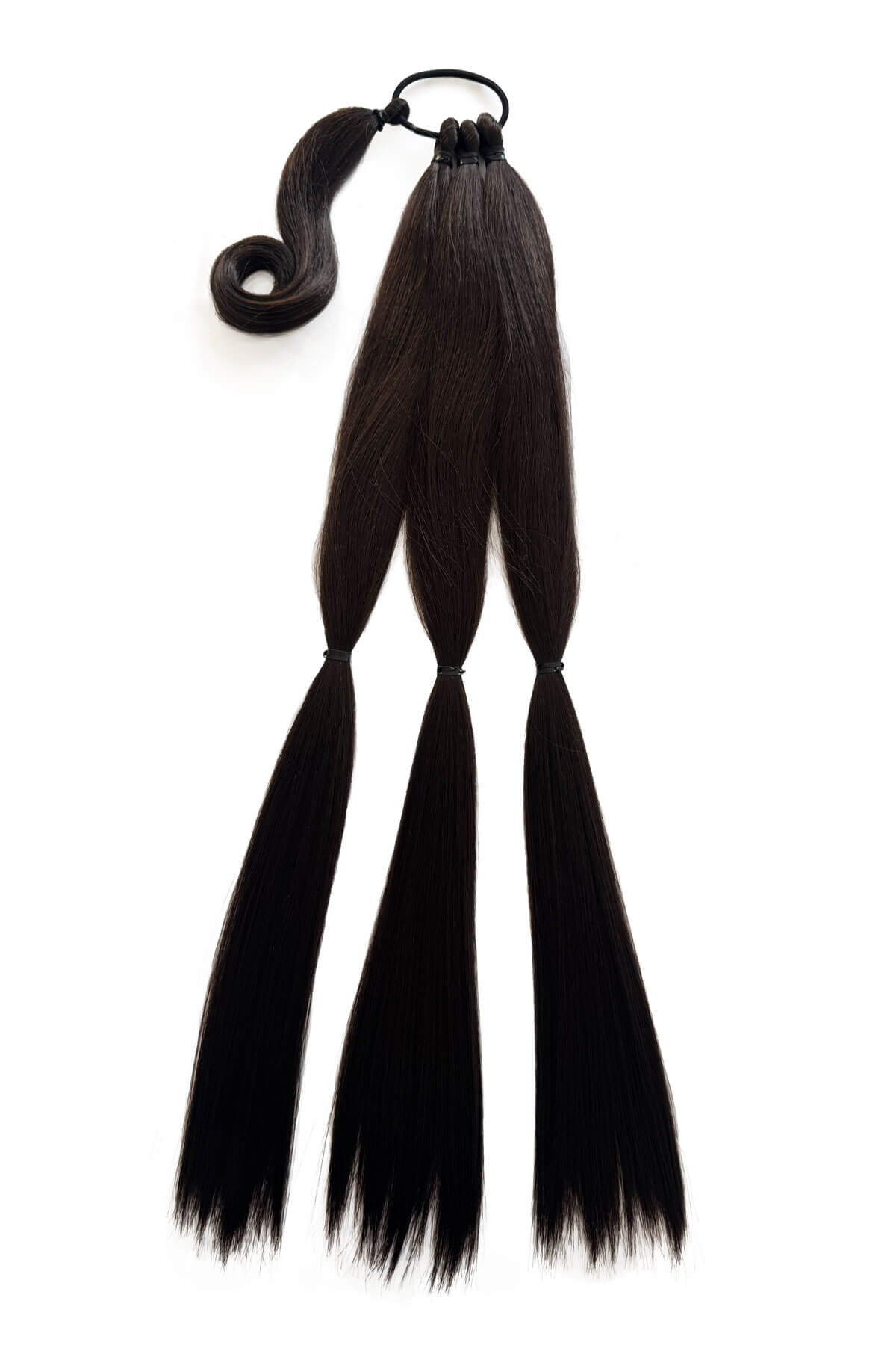 Long double plaited ponytail hairpiece: Martha dark chocolate brown 6