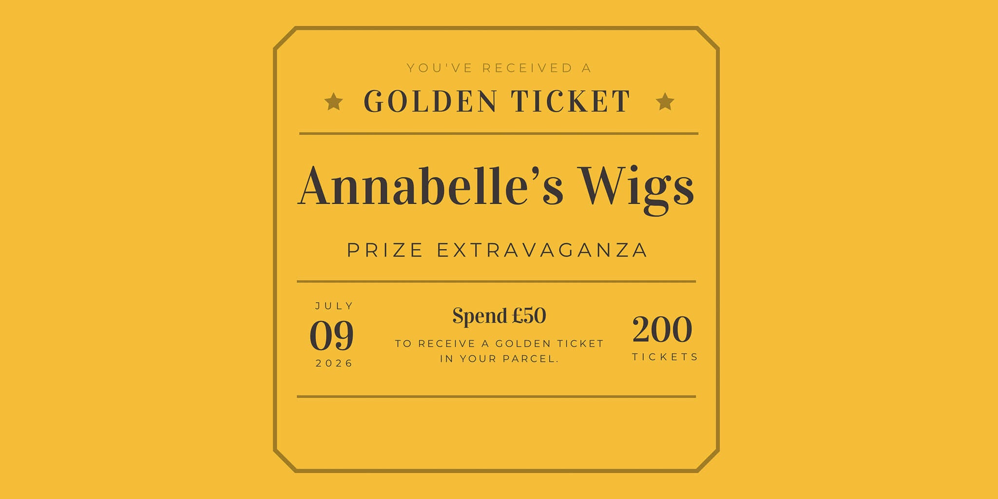 Golden ticket prizes