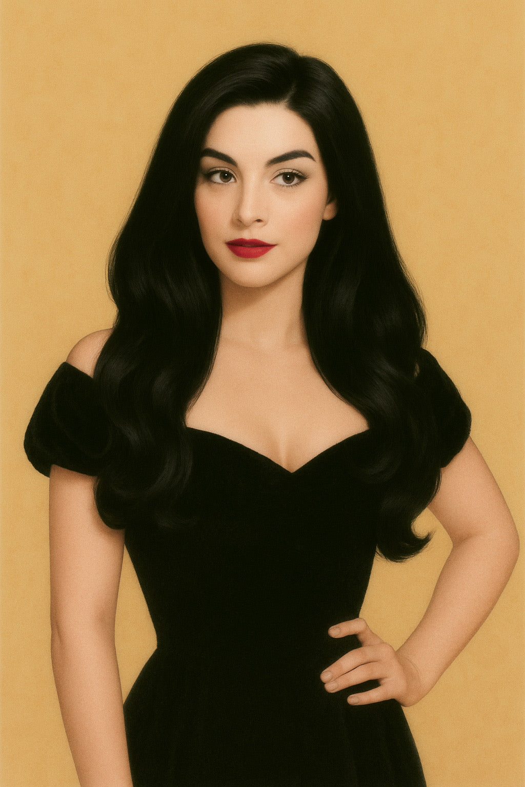 Illustration of Aislynn half wig 