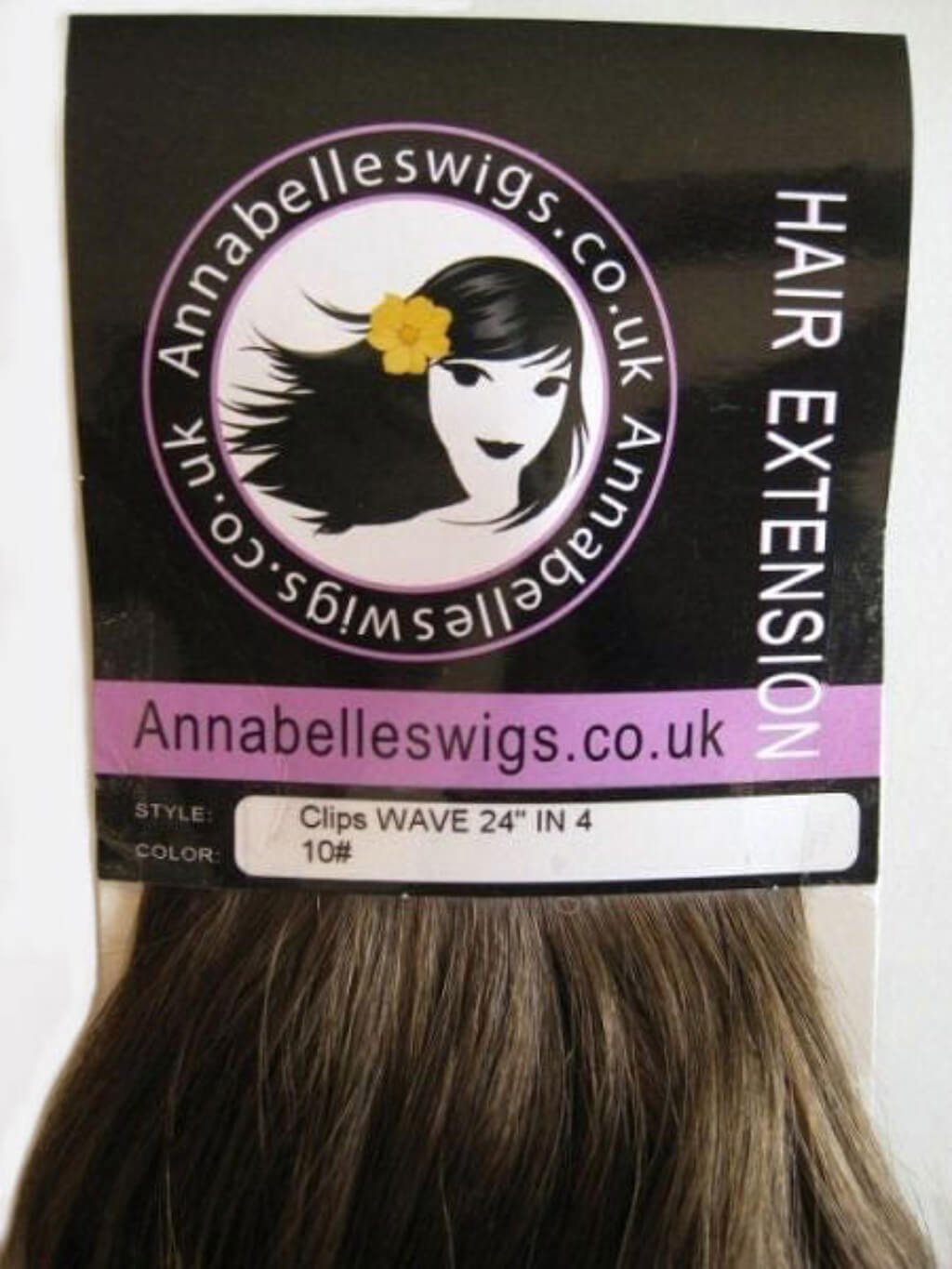 Clip-in hair extensions, 6 piece, full head, 150g colour brown 10