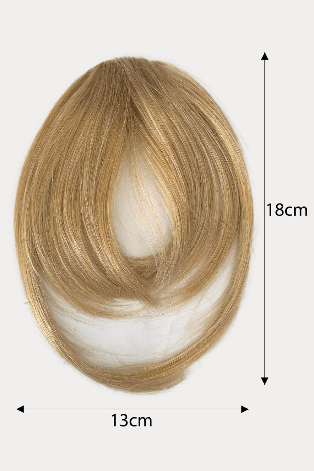 Clip in fringe hairpiece/clip-in bangs, gently feathered with face framing whisps: Delia blonde 24H613