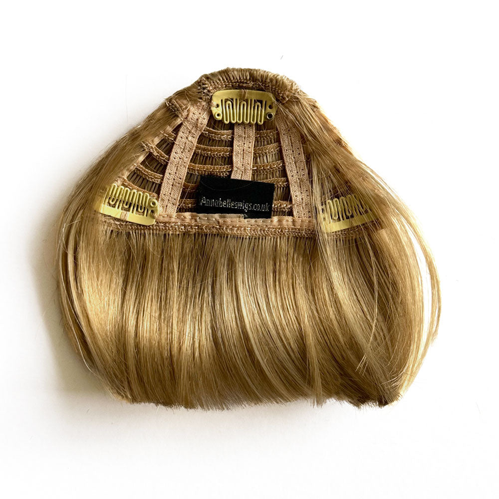 Clip-in fringe hairpiece/clip-in bangs, thick, straight retro rockabilly style: Ida blonde 24H613
