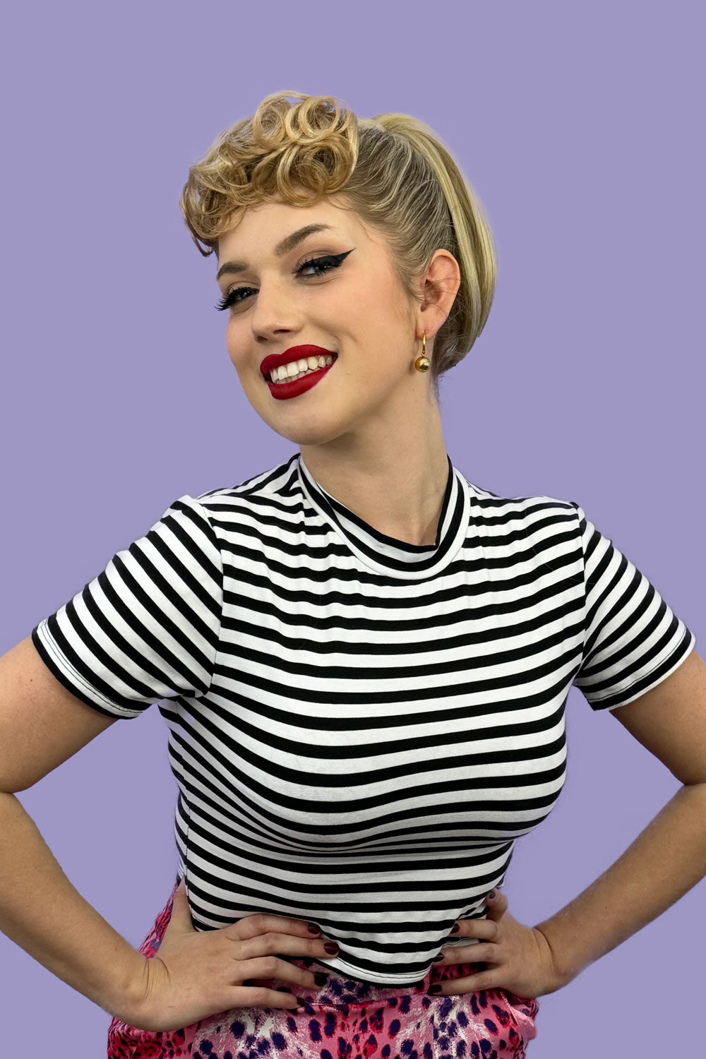 Curly 1940s style clip-in fringe hairpiece/clip-in bangs: Bunny ginger