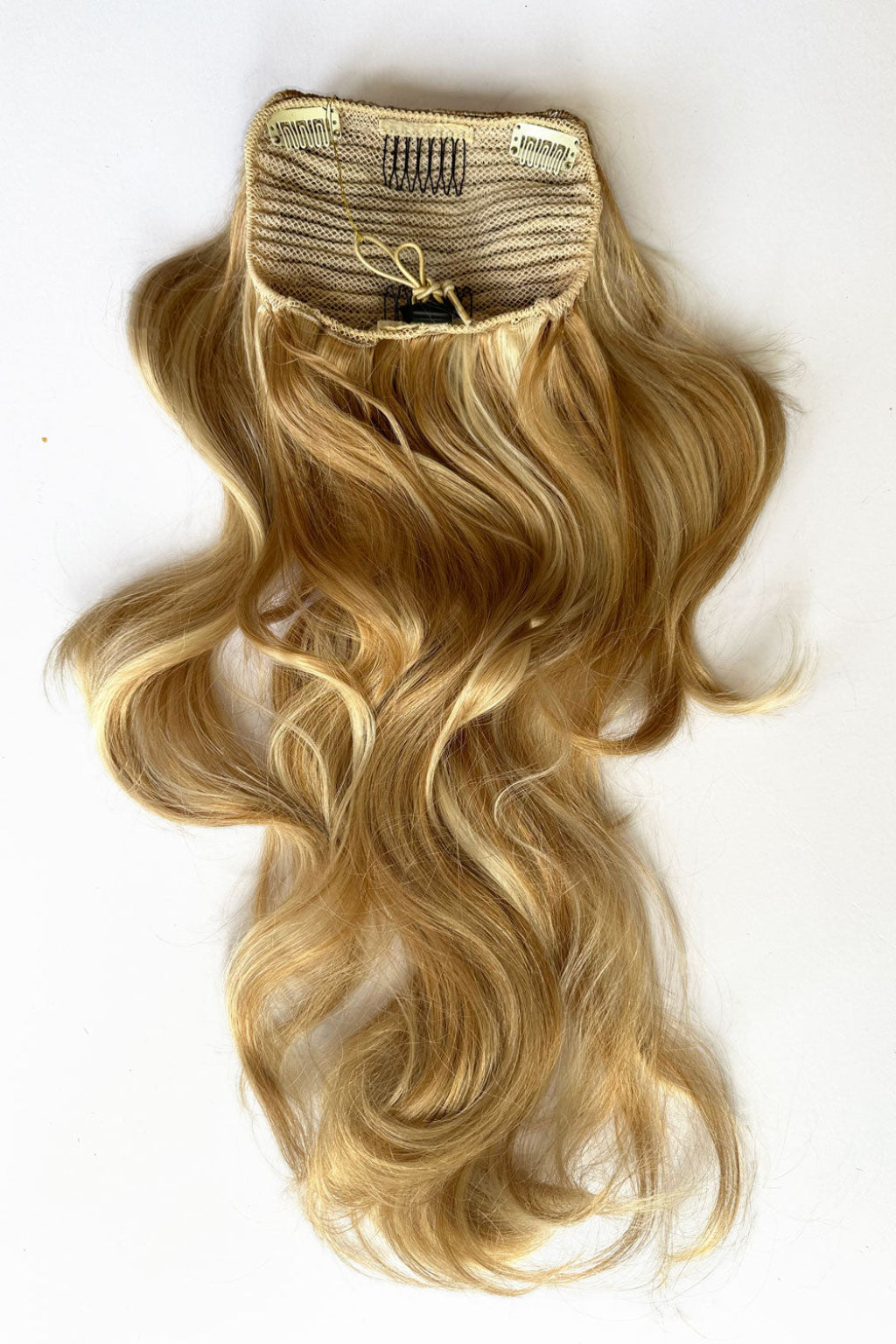 Double volume hairpiece extension: Naomi warm blonde 24BH613