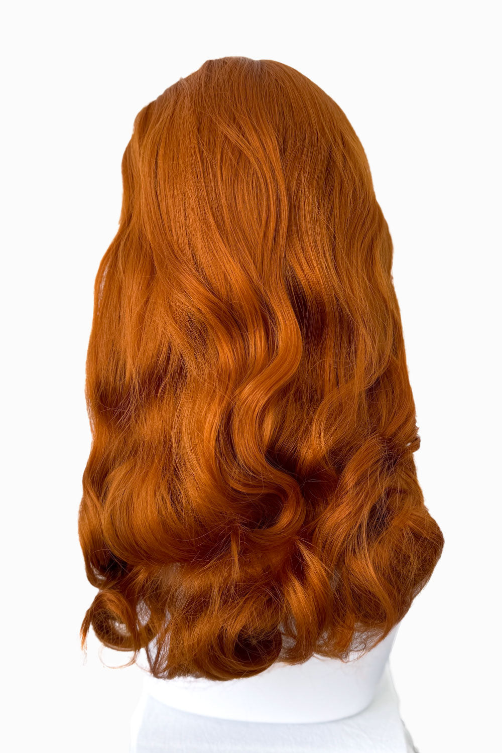 1950s style half wig hairpiece with beautiful waves: Morgana ginger