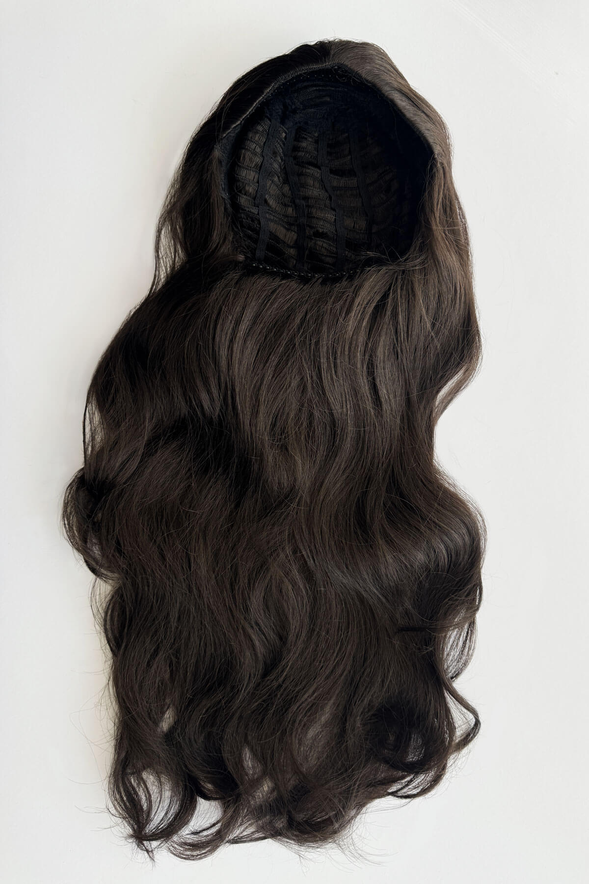 Dark brown half wig. Corrine - Bouncy Blowout style with Volume Booster Half Wig dark brown 4