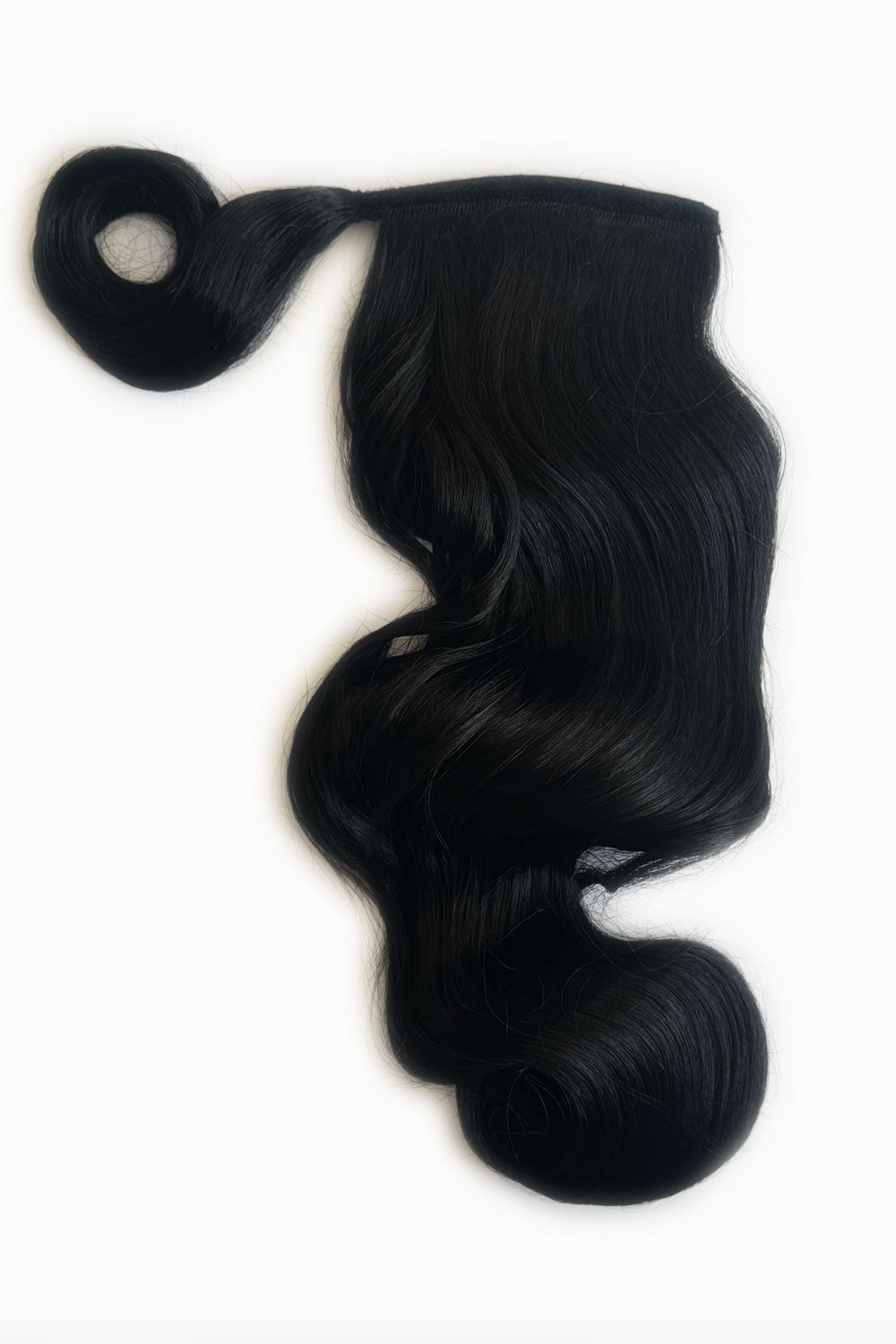 Long ponytail with vintage waves: Kitrysha jet black 1