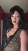 Black lacefront wig, pinup/vintage style, mid length with finger waves: Etta