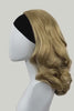 1950s style shoulder length half wig hairpiece with beautiful vintage waves: Onyx blonde 24H613
