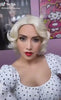 Blonde pinup wig, lace front, vintage style: Marilyn white platinum 1001