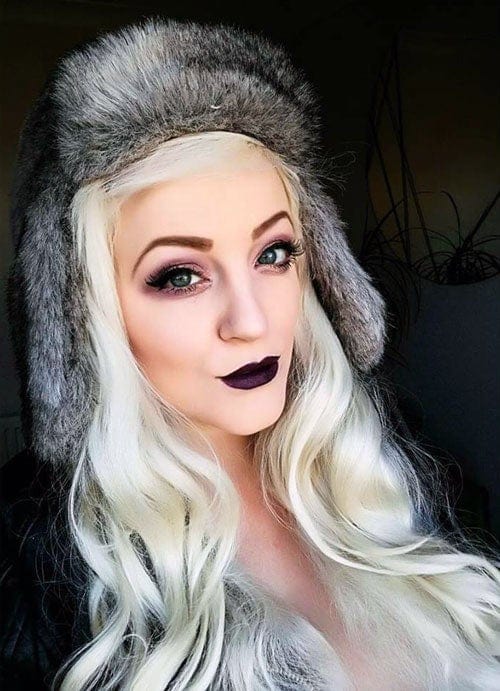 Annabelle's Wigs synthetic wig Platinum blonde half wig hairpiece (3/4 wig), wavy: Barbie
