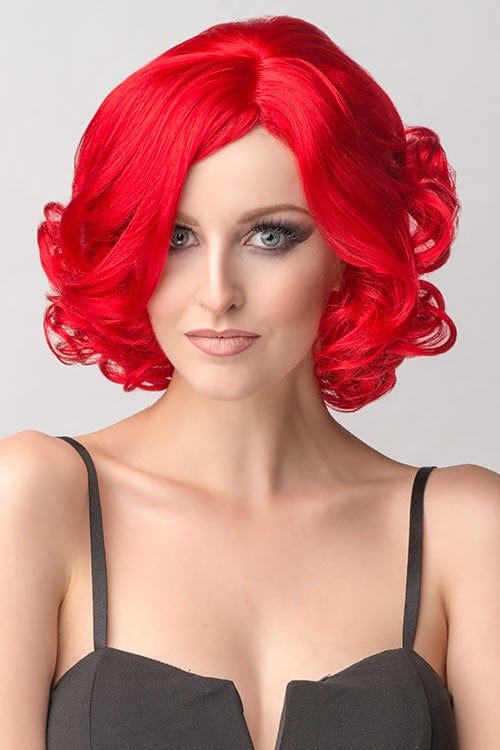 Rihanna style hair, curly red wig, vibrant: Rihanna freeshipping - AnnabellesWigs