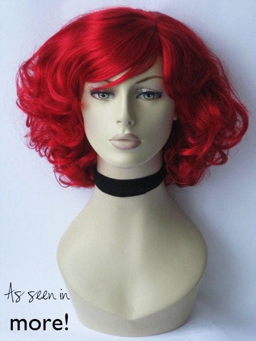 Rihanna style hair, curly red wig, vibrant: Rihanna freeshipping - AnnabellesWigs