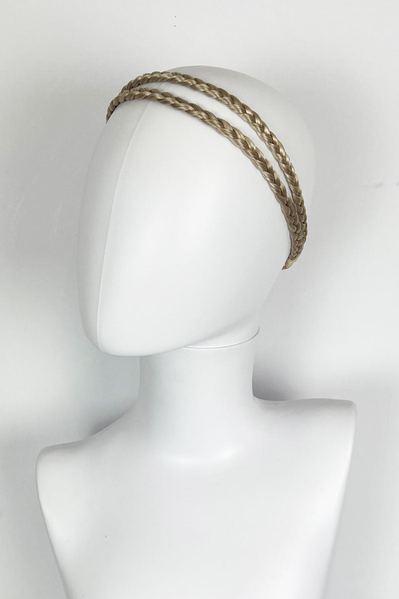 Plaited double hairband: Mira : blonde