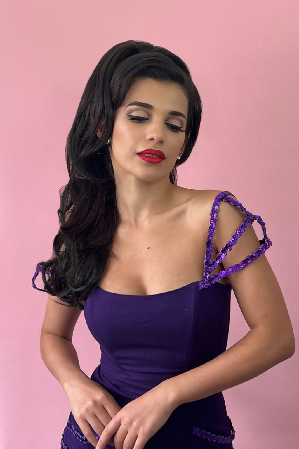 Double volume hairpiece extension: Naomi dark brown 4