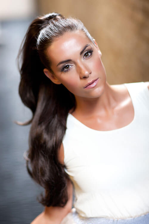 Clip-in ponytail hair piece extension, flexihair: Poppy copper and cherry red 350-39