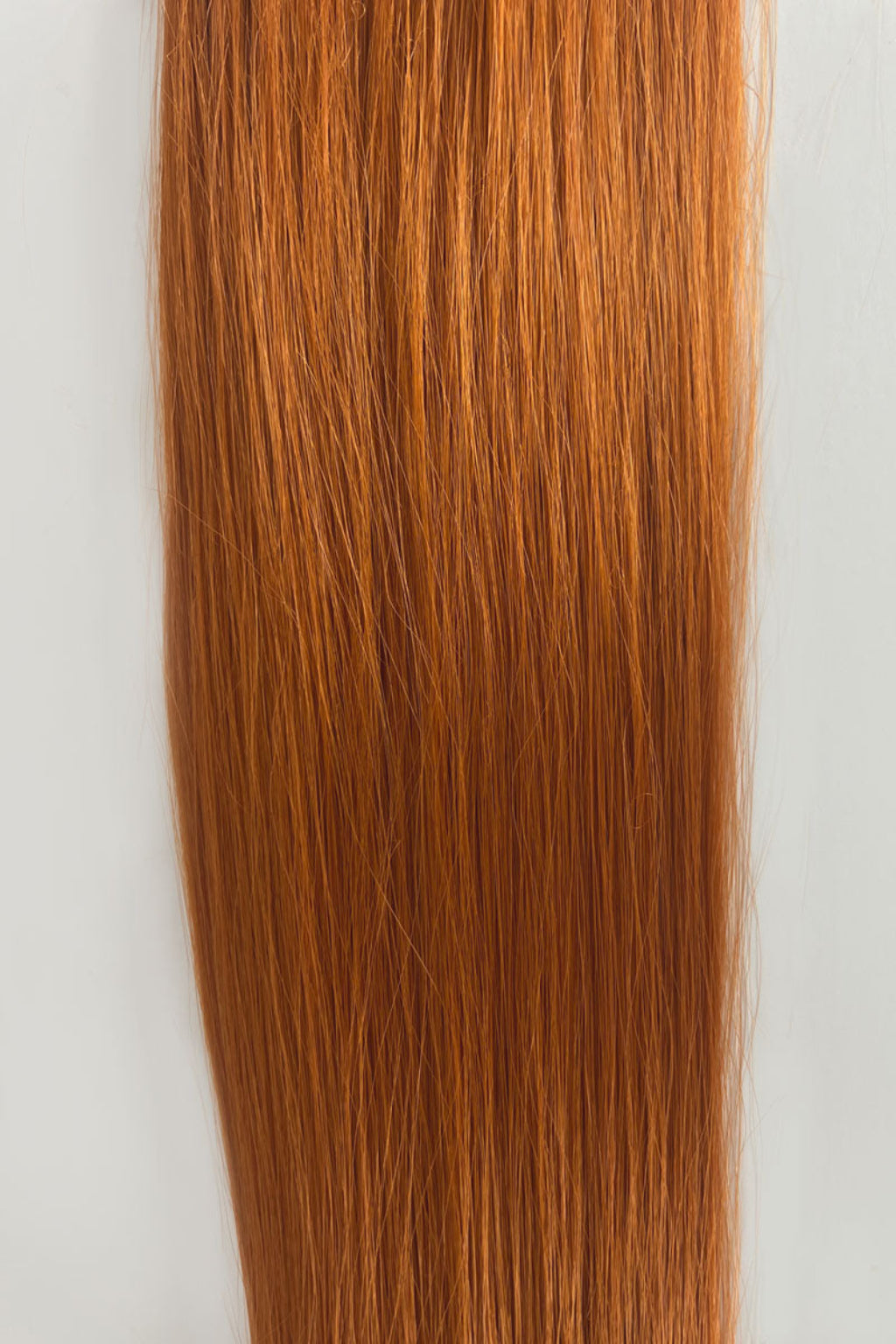 Clip-in hair extensions, straight, 6 piece, full head, 150g, 24 inches long ginger
